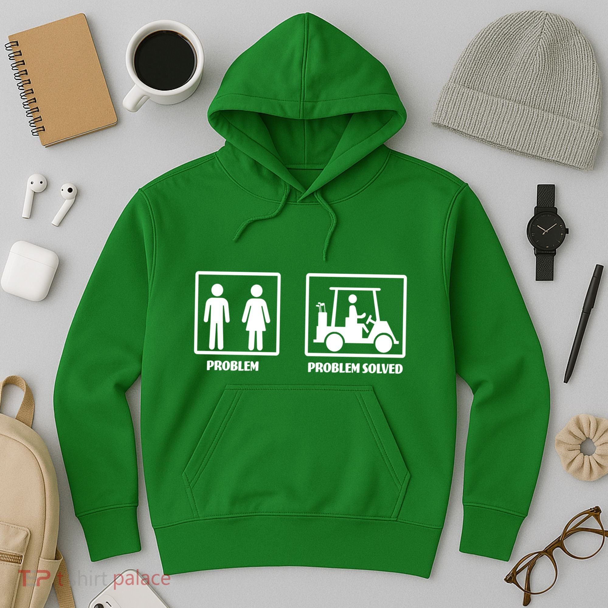 Problem Solved Golf Wife Funny Hoodie
