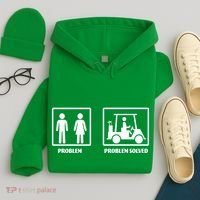 Problem Solved Golf Wife Funny Hoodie thumb 4