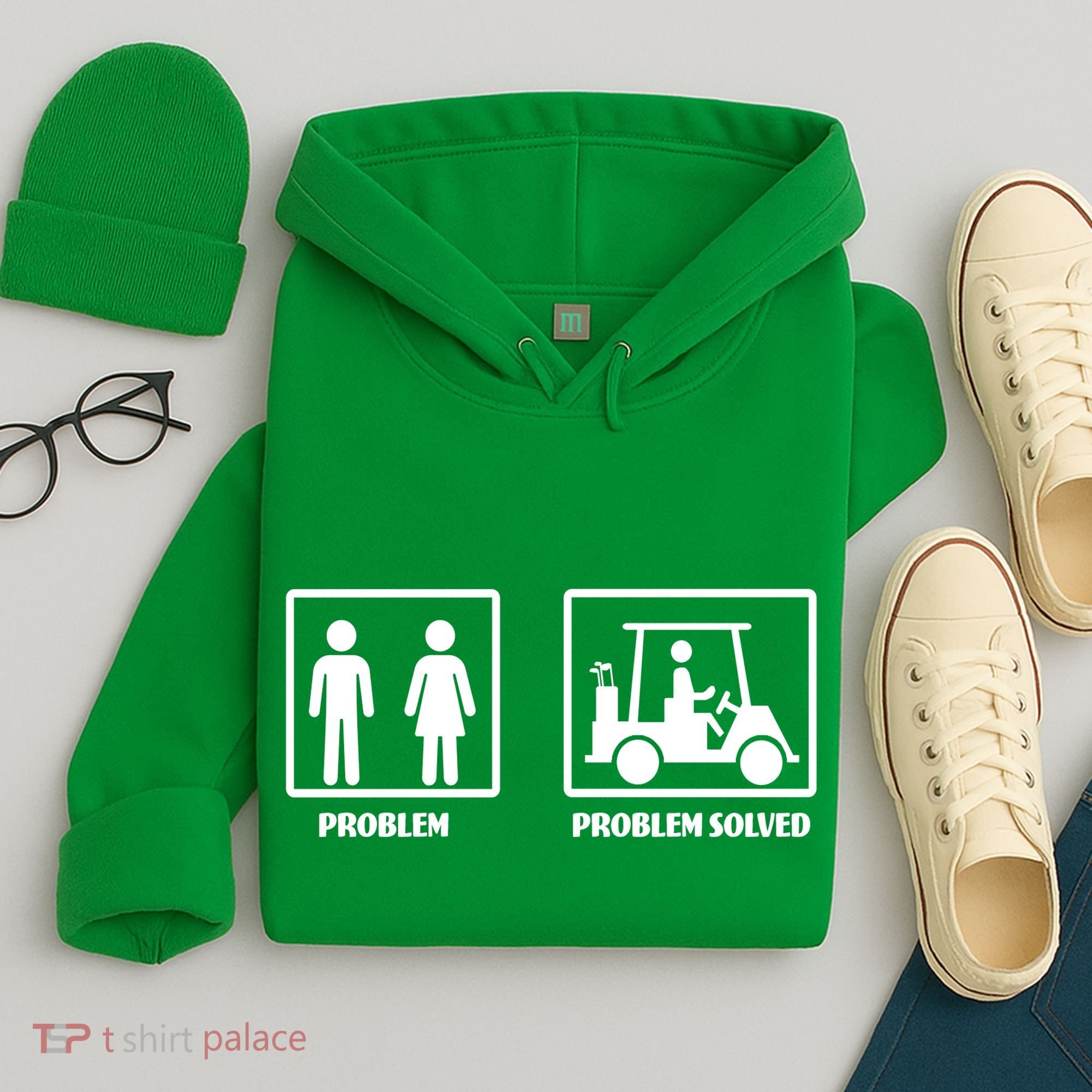 Problem Solved Golf Wife Funny Hoodie