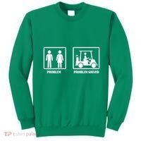 Problem Solved Golf Wife Funny Sweatshirt thumb 0