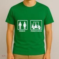 Problem Solved Golf Wife Funny T-Shirt thumb 3