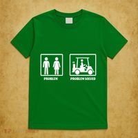 Problem Solved Golf Wife Funny T-Shirt thumb 5