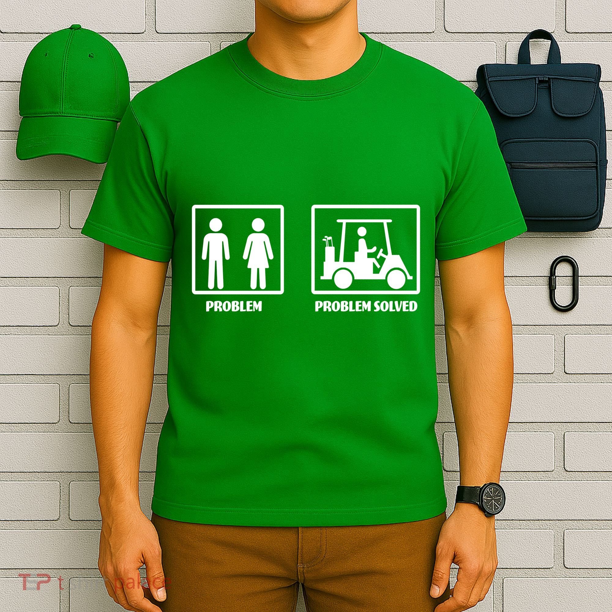 Problem Solved Golf Wife Funny T-Shirt