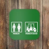 Problem Solved Golf Wife Funny Coaster thumb 0