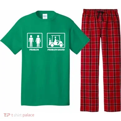 Problem Solved Golf Wife Funny Pajama Set