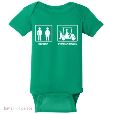 Problem Solved Golf Wife Funny Baby Bodysuit