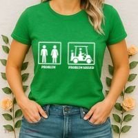 Problem Solved Golf Wife Funny Women's T-Shirt thumb 2