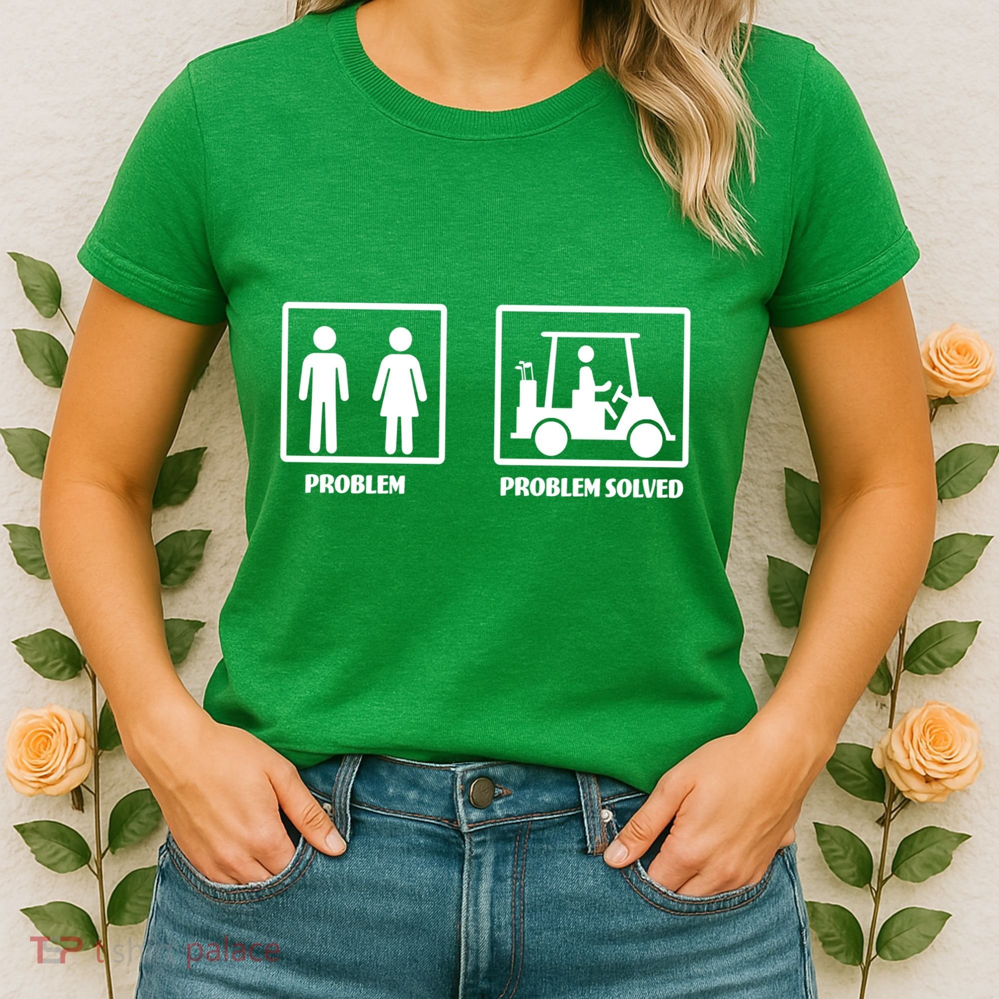 Problem Solved Golf Wife Funny Women's T-Shirt