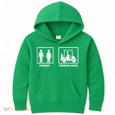 Problem Solved Golf Wife Funny Kids Hoodie