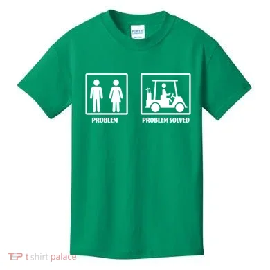 Problem Solved Golf Wife Funny Kids T-Shirt