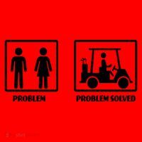 Problem Solved Golf Wife Funny Santa Hat thumb 1