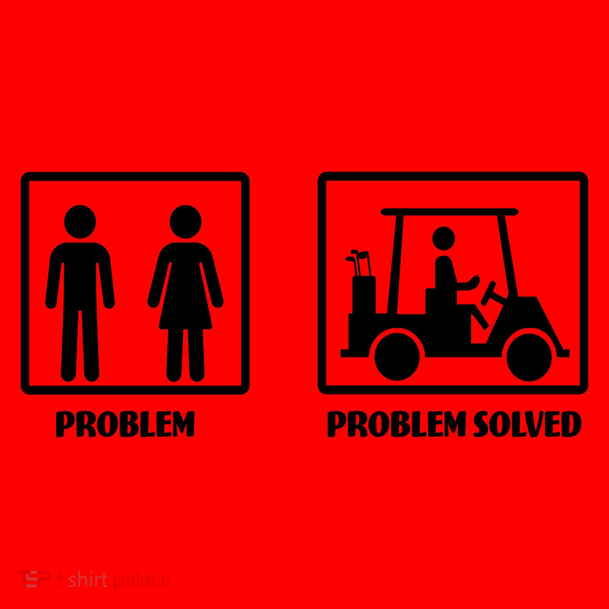 Problem Solved Golf Wife Funny Santa Hat