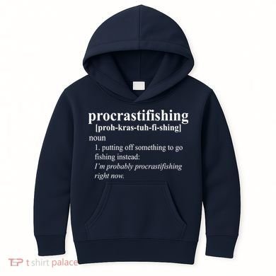 Procrastifishing Definition Kids Hoodie