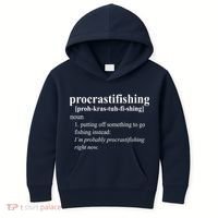 Procrastifishing Definition Kids Hoodie thumb 0