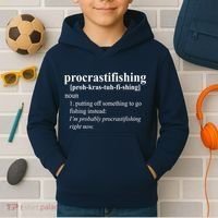 Procrastifishing Definition Kids Hoodie thumb 2