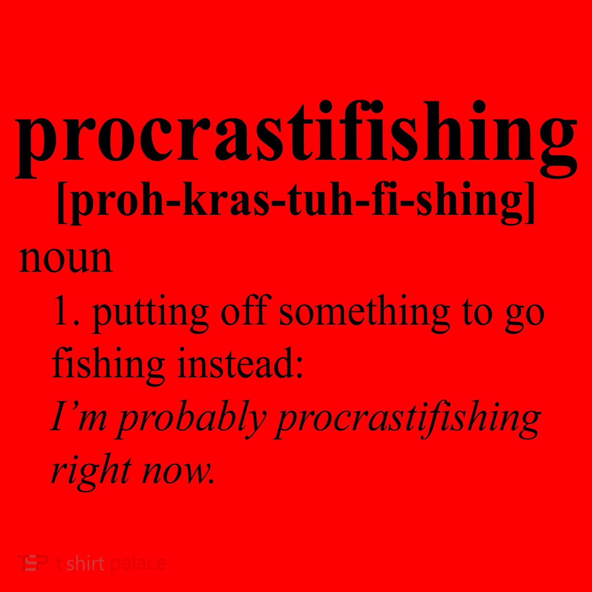 Procrastifishing Definition Santa Hat