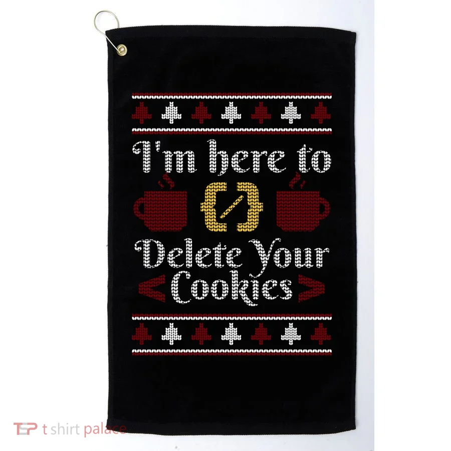 Programmer Ugly Christmas Sweater Golf Towel
