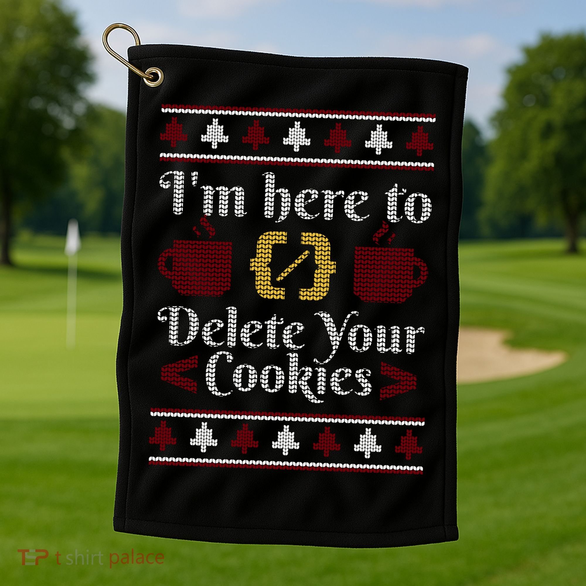 Programmer Ugly Christmas Sweater Golf Towel