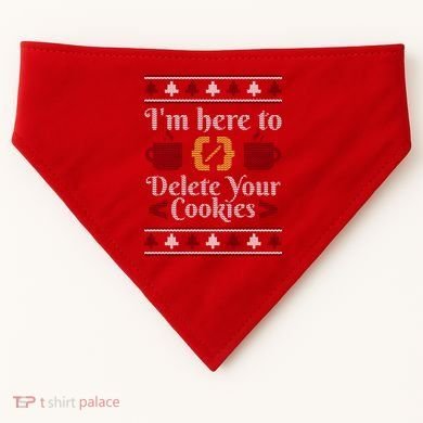 Programmer Ugly Christmas Sweater USA-Made Doggie Bandana