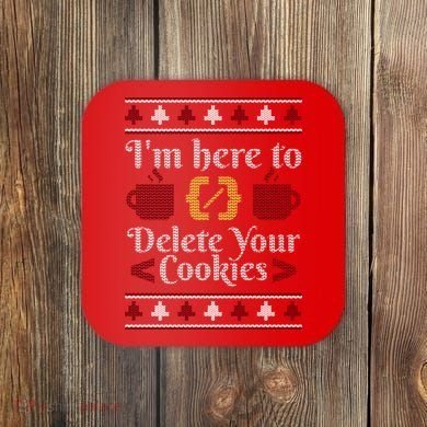 Programmer Ugly Christmas Sweater Coaster