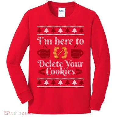 Programmer Ugly Christmas Sweater Kids Long Sleeve Shirt