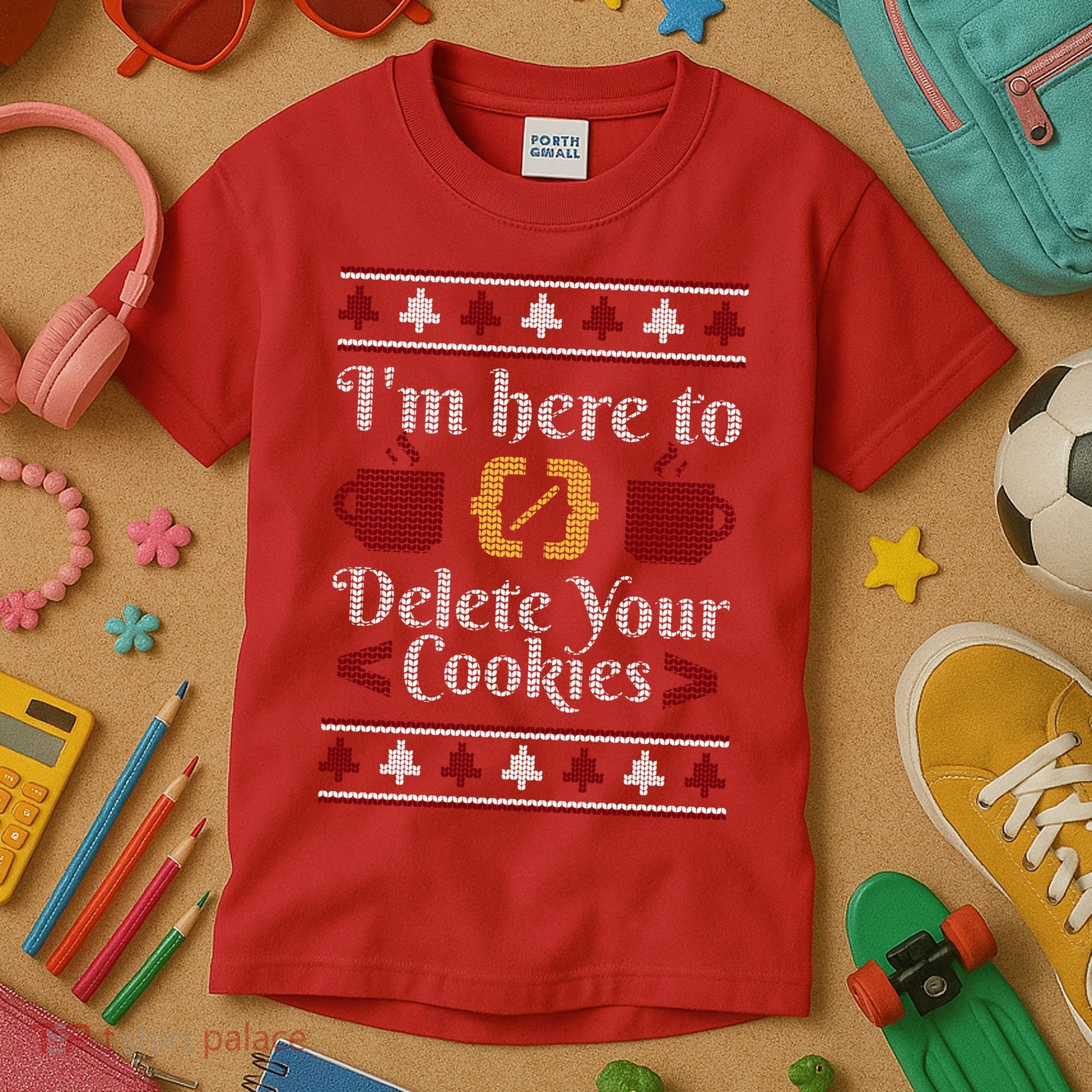 Programmer Ugly Christmas Sweater Kids T-Shirt