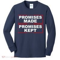 Promises Made Promises Kept Donald Trump Kids Long Sleeve Shirt thumb 0
