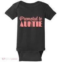 Promoted To Auntie New Baby Niece Nephew Baby Bodysuit thumb 0