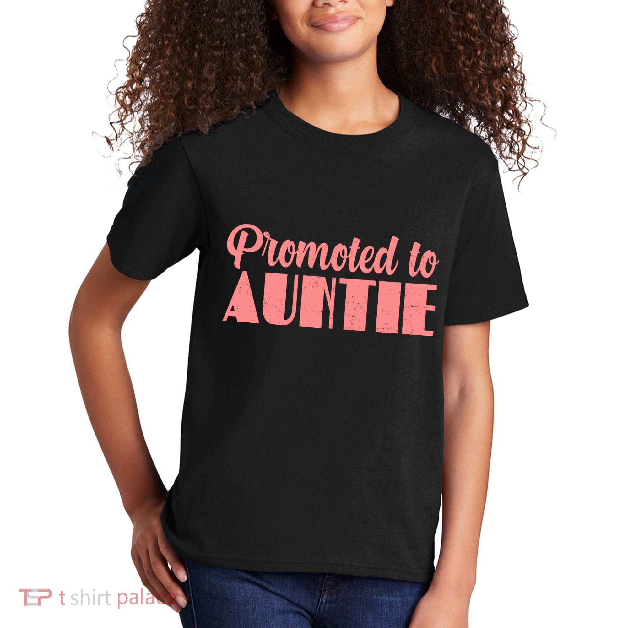 Promoted To Auntie New Baby Niece Nephew Kids T-Shirt