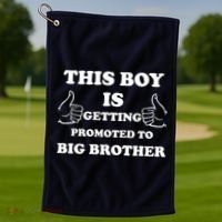 Promoted To Big Brother Golf Towel thumb 1