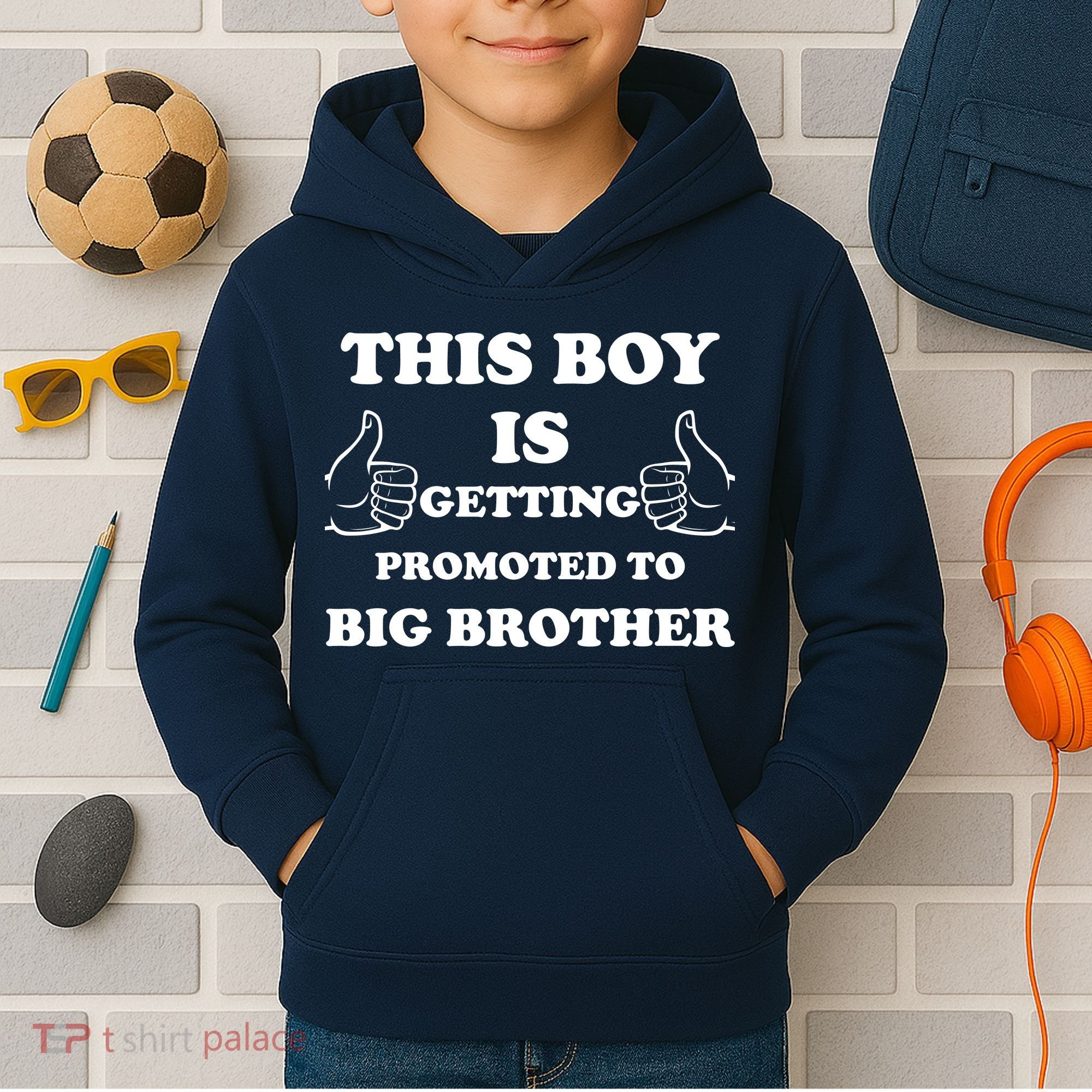 Promoted To Big Brother Kids Hoodie