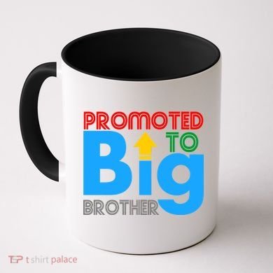 Promoted To Big Brother Colorful Logo Coffee Mug