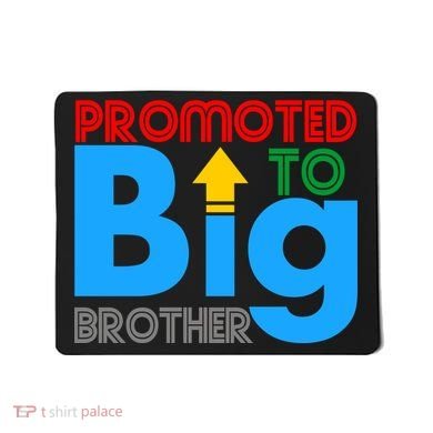 Promoted To Big Brother Colorful Logo Mousepad