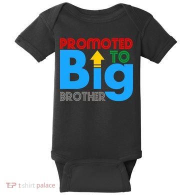 Promoted To Big Brother Colorful Logo Baby Bodysuit
