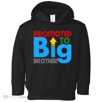 Promoted To Big Brother Colorful Logo Toddler Hoodie