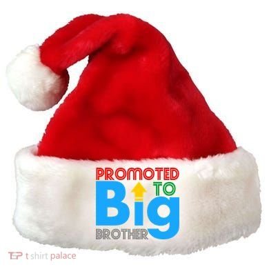 Promoted To Big Brother Colorful Logo Santa Hat