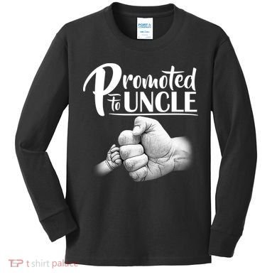 Promoted To Uncle Kids Long Sleeve Shirt