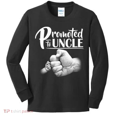 Promoted To Uncle Kids Long Sleeve Shirt