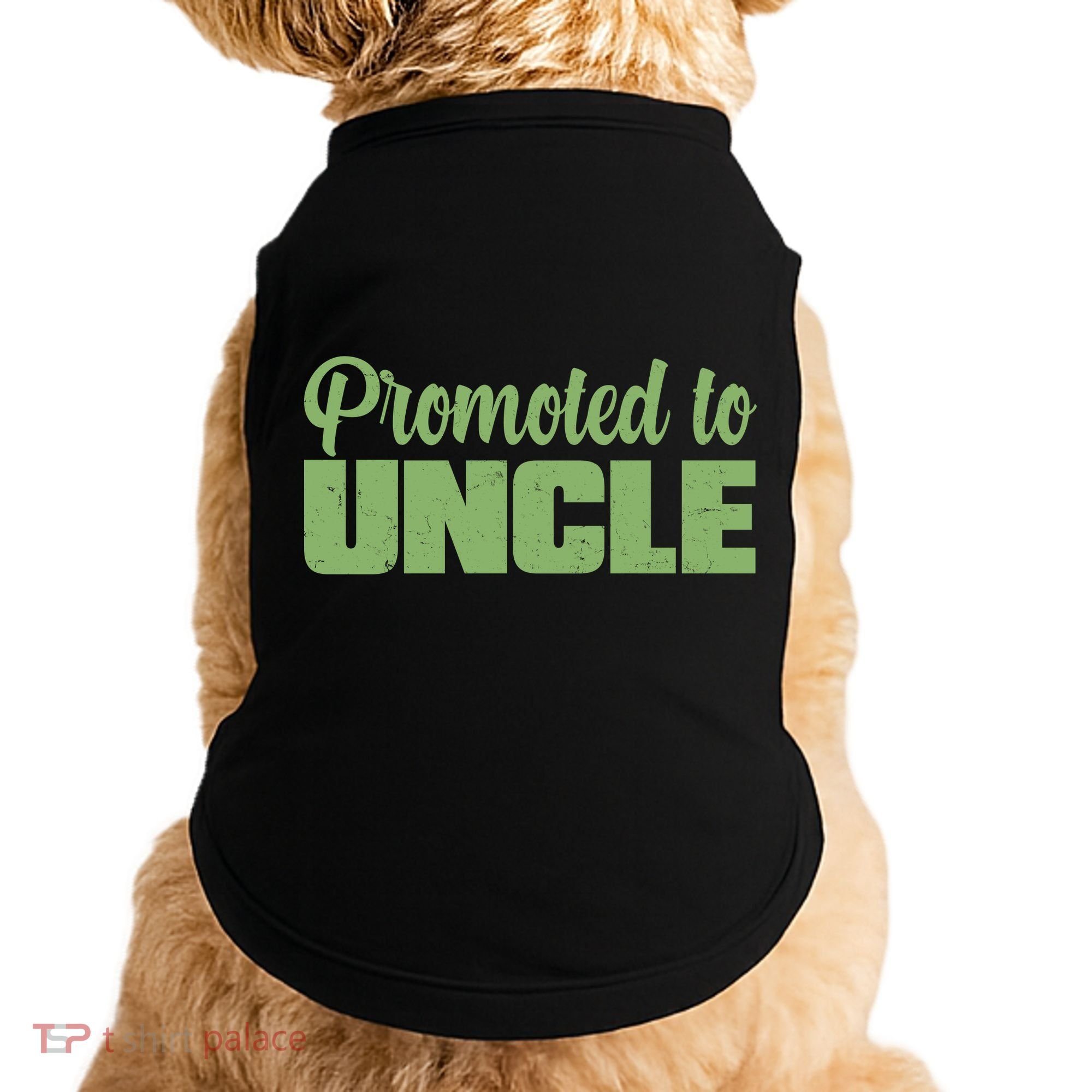 Promoted to Uncle New Baby Niece Nephew  Doggie Tank