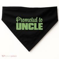 Promoted to Uncle New Baby Niece Nephew  USA-Made Doggie Bandana thumb 0