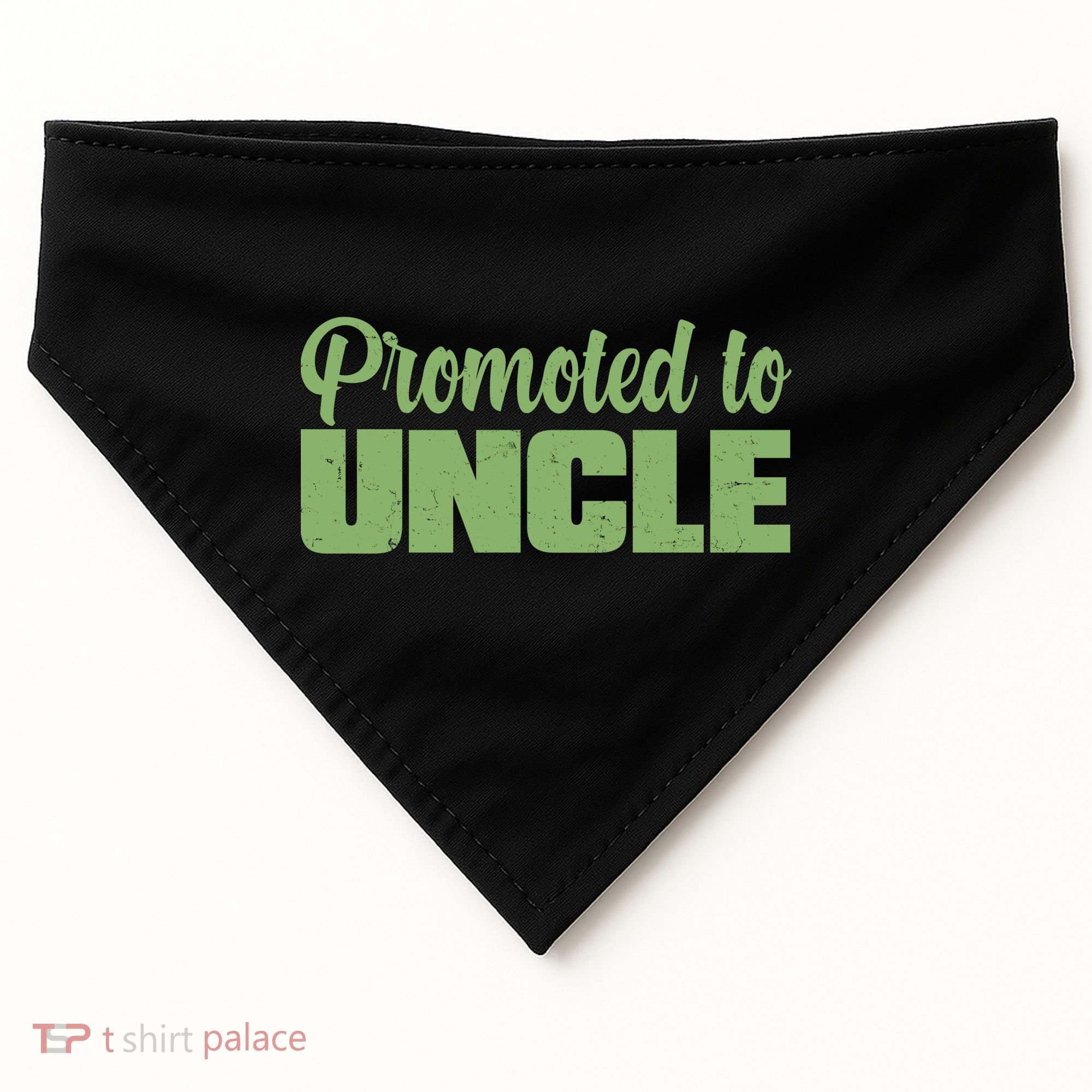 Promoted to Uncle New Baby Niece Nephew  USA-Made Doggie Bandana