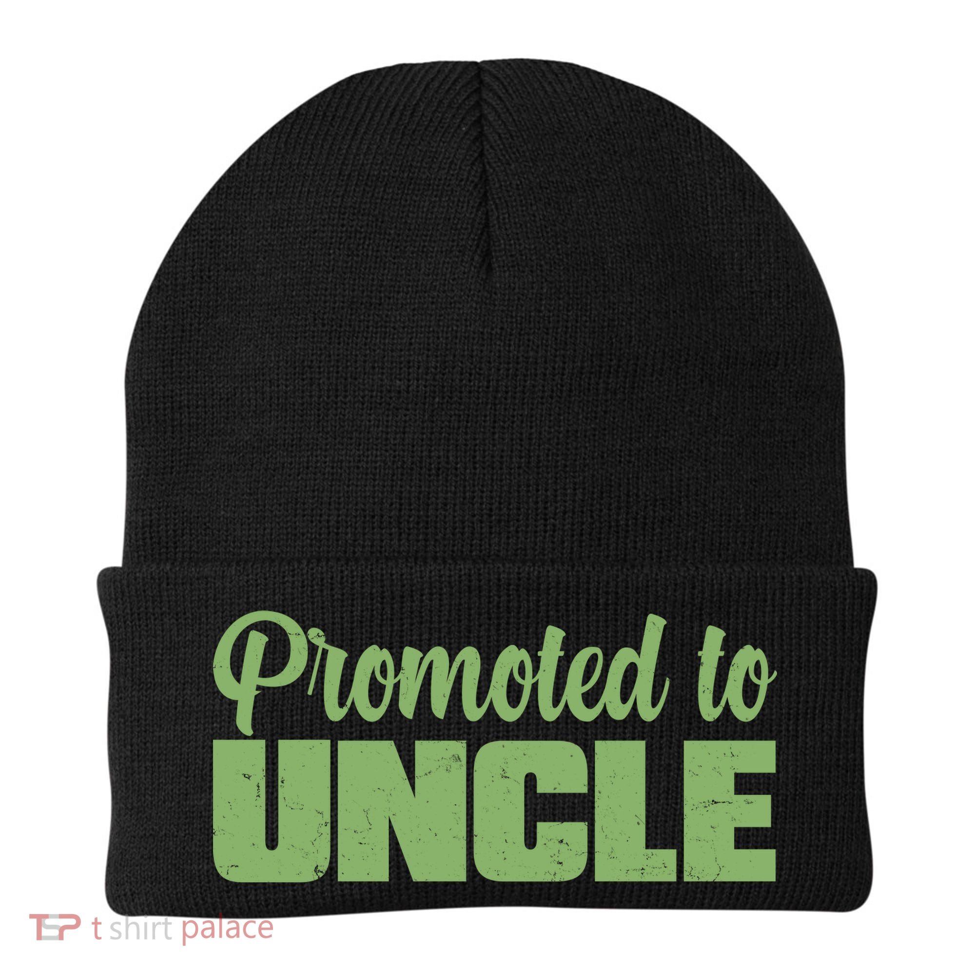Promoted to Uncle New Baby Niece Nephew  Beanie