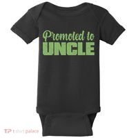 Promoted to Uncle New Baby Niece Nephew  Baby Bodysuit thumb 0