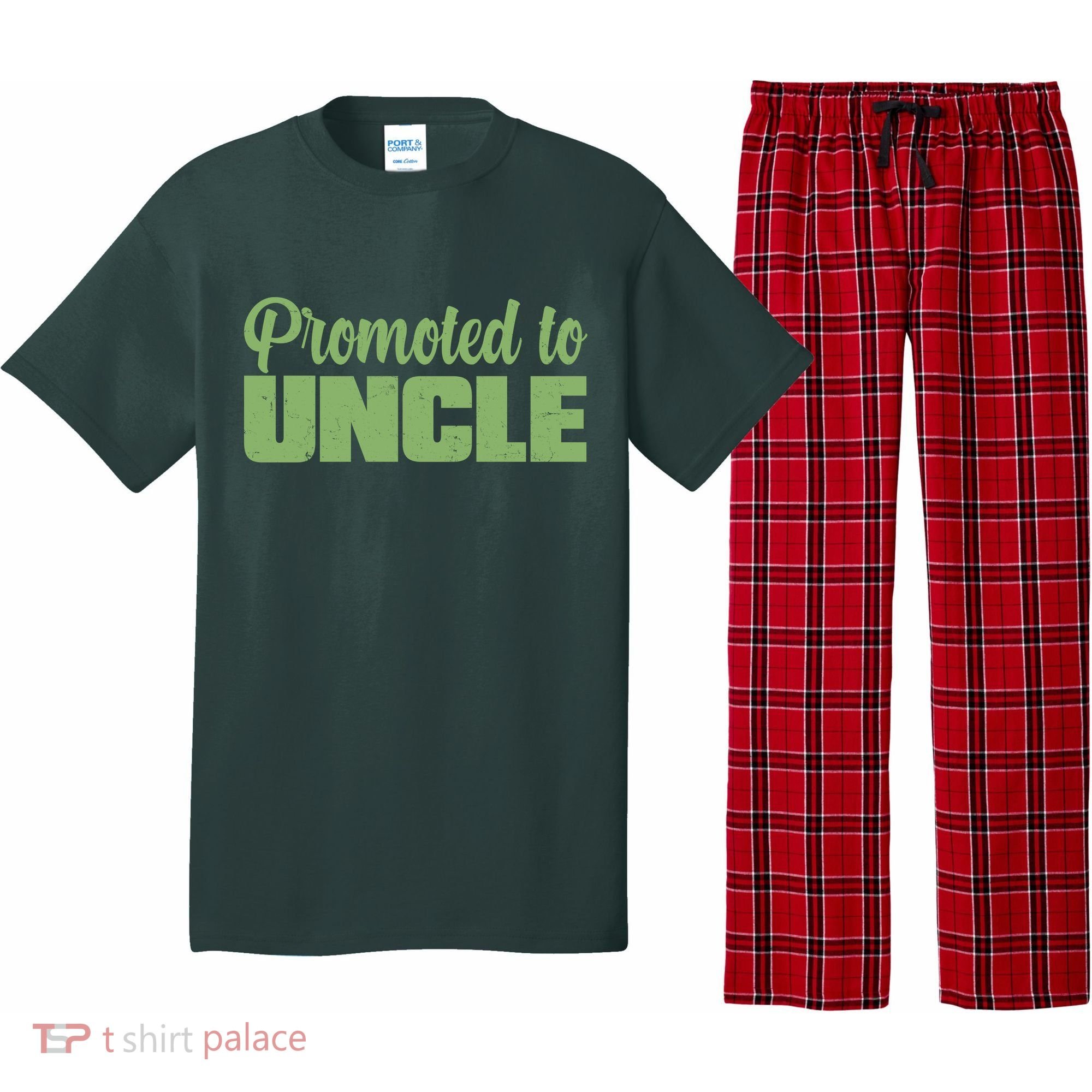 Promoted to Uncle New Baby Niece Nephew  Pajama Set