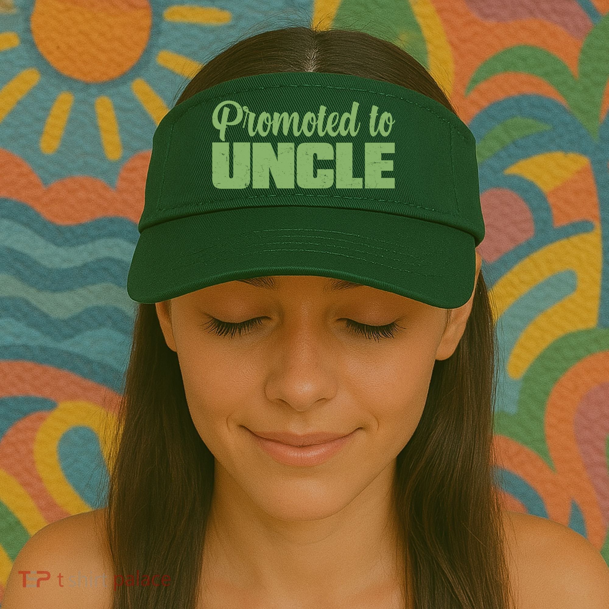 Promoted to Uncle New Baby Niece Nephew  Visor