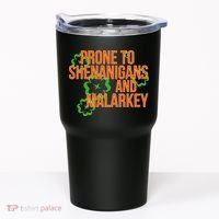 Prone to Shenanigans and Malarkey St Patty's Day Tumbler thumb 0