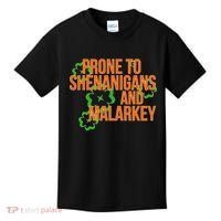 Prone to Shenanigans and Malarkey St Patty's Day Kids T-Shirt thumb 0