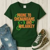 Prone to Shenanigans and Malarkey St Patty's Day Women's T-Shirt thumb 3