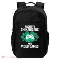 Prone To Shenanigans Video Games Shamrock Gamer Backpack thumb 0