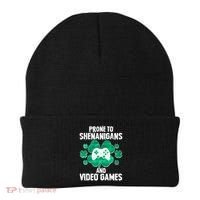 Prone To Shenanigans Video Games Shamrock Gamer Beanie thumb 0